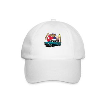 Kuba Zigarre Auto Rum Libre Havanna Souvenir retro - Baseballkappe - Weiß/Weiß - Vorne