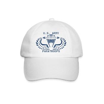 AVM Airborne Wing USA WWII v2024mnd09 USflagBlau - Baseballkappe - Weiß/Weiß - Vorne