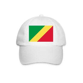 Demokratische Republik Kongo - Baseballkappe - Weiß/Weiß - Vorne