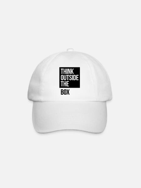 Think Outside The Box - Baseballkappe - Weiß/Weiß