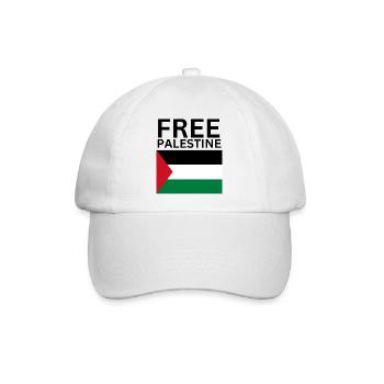 Free palestine flag | Gaza - Baseballkappe - Weiß/Weiß - Vorne