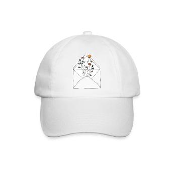 Blumengrüße² - Baseballkappe - Weiß/Weiß - Vorne