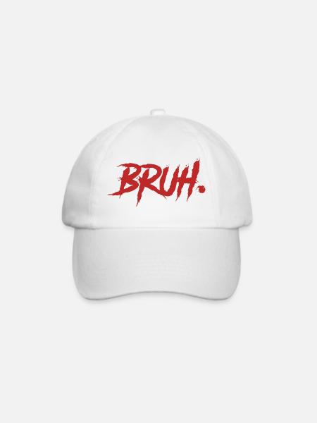 Bruh Funny Saying - Baseballkappe - Weiß/Weiß