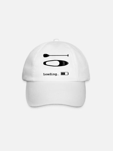 SUP-Therapie, Stand-Up-Paddle-Design - Baseballkappe - Weiß/Weiß