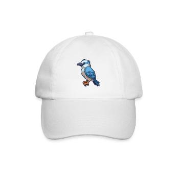 Jay Cartoon Kawaii Aquarellillustration - Baseballkappe - Weiß/Weiß - Vorne