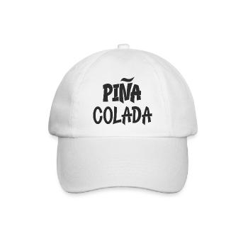 Pina Colada Schriftzug Mittelamerika Südamerika - Baseballkappe - Weiß/Weiß - Vorne