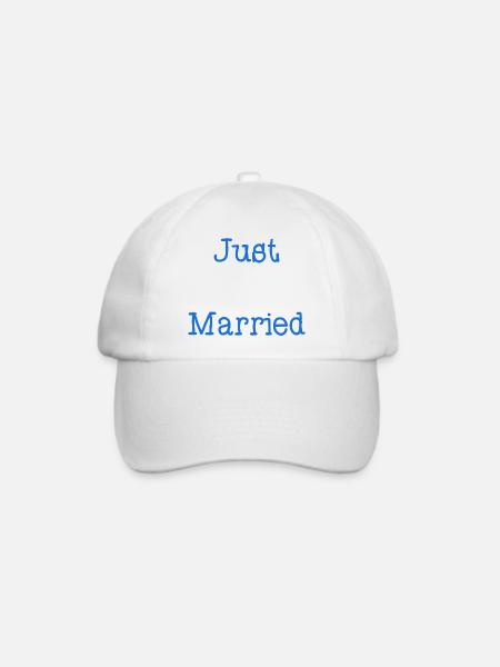 ICH HABE GERADE GEHEIRATET. Junggesellinnenabschied. VALENTINSTAG. PAAR - Baseballkappe - Weiß/Weiß
