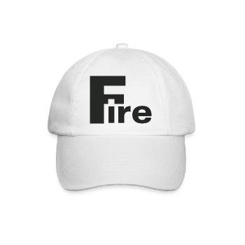 Fire voll - Baseballkappe - Weiß/Weiß - Vorne