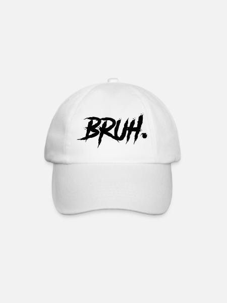 Bruh Funny Saying - Baseballkappe - Weiß/Weiß