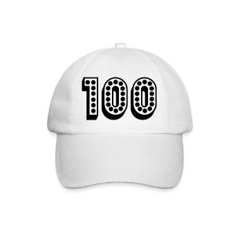 100. 100 JAHRE. 100-JÄHRIGES JUBILÄUM. 100. GEBURTSTAG - Baseballkappe - Weiß/Weiß - Vorne