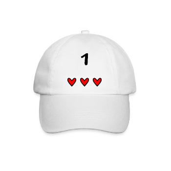 1. 1 JAHR. 1. JAHRESTAG. GEBURTSTAG 1 JAHR. - Baseballkappe - Weiß/Weiß - Vorne