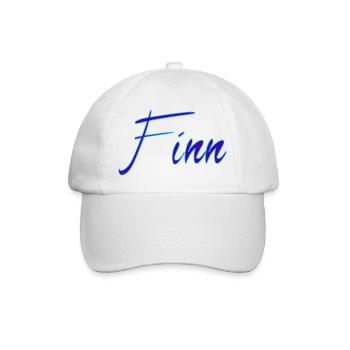 Name Finn - Baseballkappe - Weiß/Weiß - Vorne