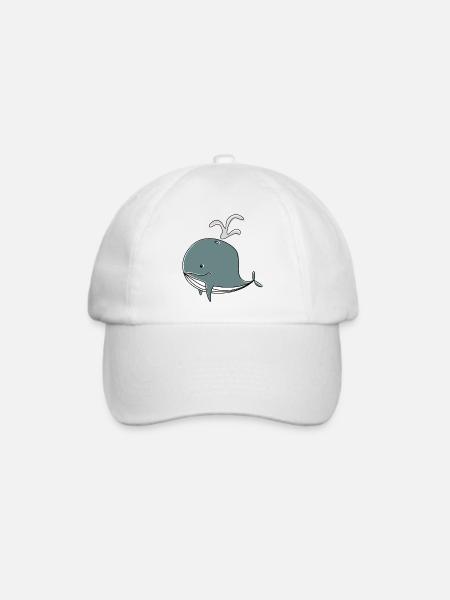 Wal. - Baseballkappe - Weiß/Weiß