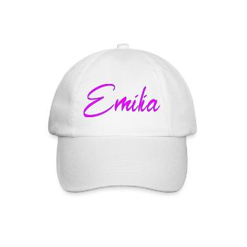 Emilia Neon Script - Baseballkappe - Weiß/Weiß - Vorne