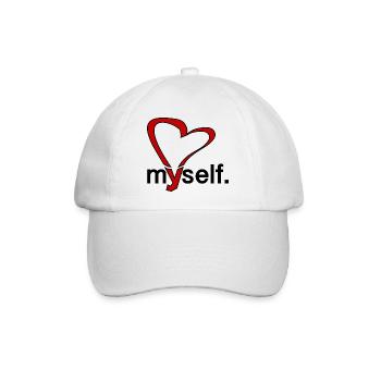 love myself. - Baseballkappe - Weiß/Weiß - Vorne