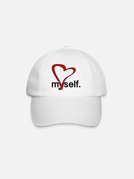 love myself. - Baseballkappe - Weiß/Weiß