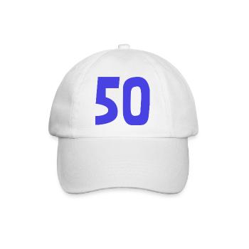 50. 50 JAHRE. 50-JÄHRIGES JUBILÄUM. 50-JÄHRIGES JUBILÄUM. - Baseballkappe - Weiß/Weiß - Vorne