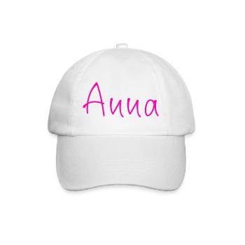Anna Kalligrafie Neonpink - Baseballkappe - Weiß/Weiß - Vorne
