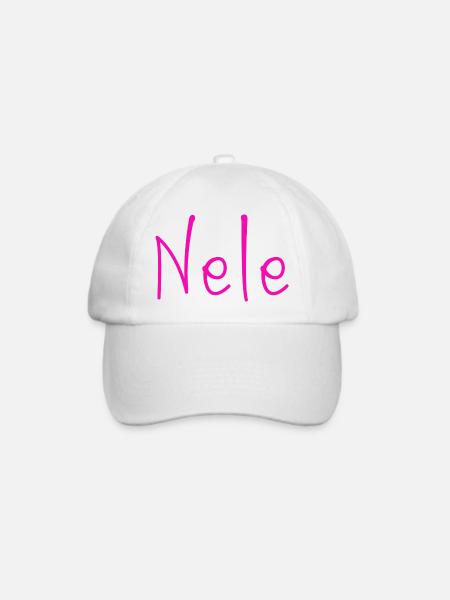 Nele Neon Schrift - Baseballkappe - Weiß/Weiß