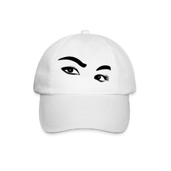 Augen - Baseballkappe - Weiß/Weiß - Vorne