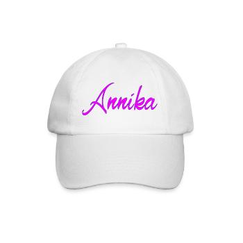 Annika Neon-Schriftzug - Baseballkappe - Weiß/Weiß - Vorne