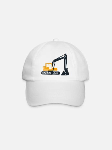 Bagger - Baseballkappe - Weiß/Weiß