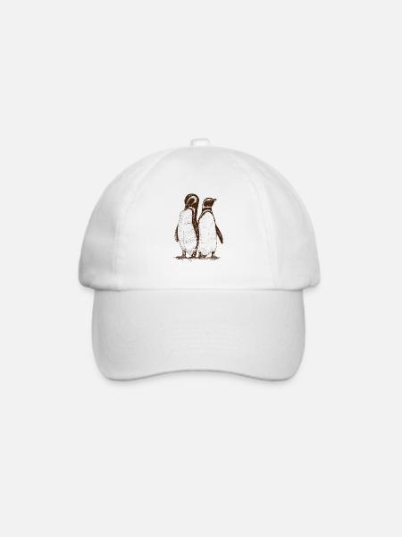 Pinguine - Baseballkappe - Weiß/Weiß