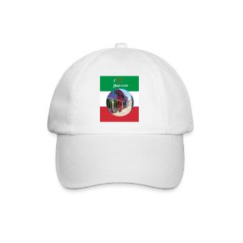 I Love Burano - Baseballkappe - Weiß/Weiß - Vorne