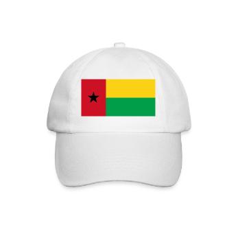 Guinea-Bissau - Baseballkappe - Weiß/Weiß - Vorne