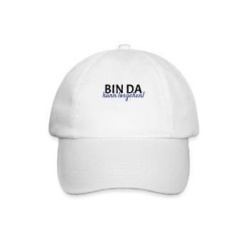 Bin da Kann losgehen - Baseballkappe - Weiß/Weiß - Vorne