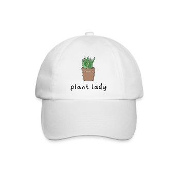 Plant Lady. - Baseballkappe - Weiß/Weiß - Vorne