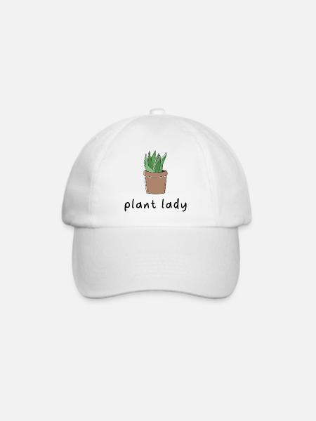 Plant Lady. - Baseballkappe - Weiß/Weiß