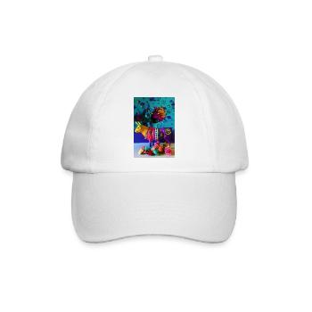 bunte Kuh - Baseballkappe - Weiß/Weiß - Vorne