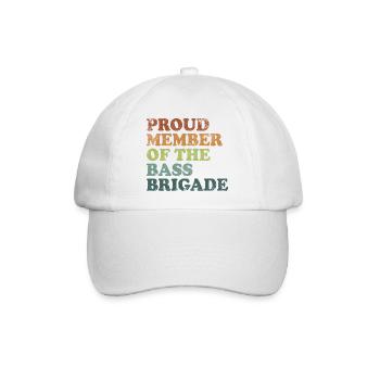 Proud Member of the Bass Brigade - retro dark - Baseballkappe - Weiß/Weiß - Vorne