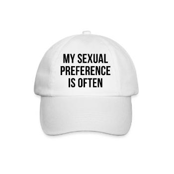 My sexual preference is often - Baseballkappe - Weiß/Weiß - Vorne