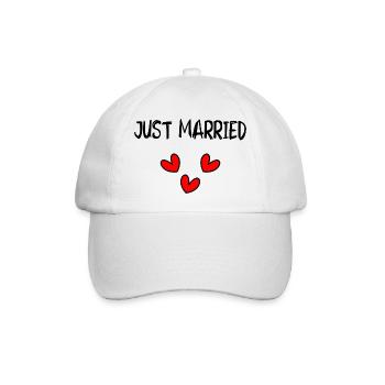 HERZ. HERZ. VALENTINSTAG. LIEBE. LIEBE. PAAR. - Baseballkappe - Weiß/Weiß - Vorne