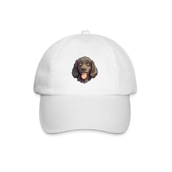American Water Spaniel Hunderasse Aquarell Cartoo - Baseballkappe - Weiß/Weiß - Vorne
