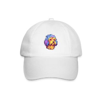 Lowchen Hunderasse Cartoon Kawaii Illustration - Baseballkappe - Weiß/Weiß - Vorne