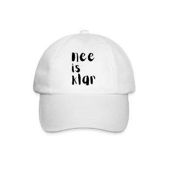 Nee is klar - Baseballkappe - Weiß/Weiß - Vorne