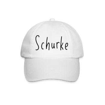 Schurke - Handschrift Statement schwarz - Baseballkappe - Weiß/Weiß - Vorne