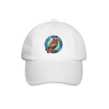 Rebhuhn Bunte Aquarell-Tierillustration - Baseballkappe - Weiß/Weiß - Vorne