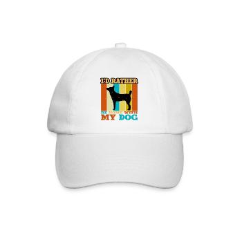 Hare Indian Hund Lover Silhouette Vintage Sonnenuntergang - Baseballkappe - Weiß/Weiß - Vorne