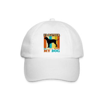 Grand Anglo Français Tricolore Hundesilhouette - Baseballkappe - Weiß/Weiß - Vorne