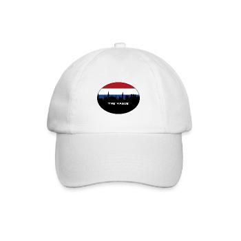 Den Haag Niederlande Flagge Skyline Silhouette Trav - Baseballkappe - Weiß/Weiß - Vorne
