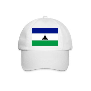 Lesotho - Baseballkappe - Weiß/Weiß - Vorne