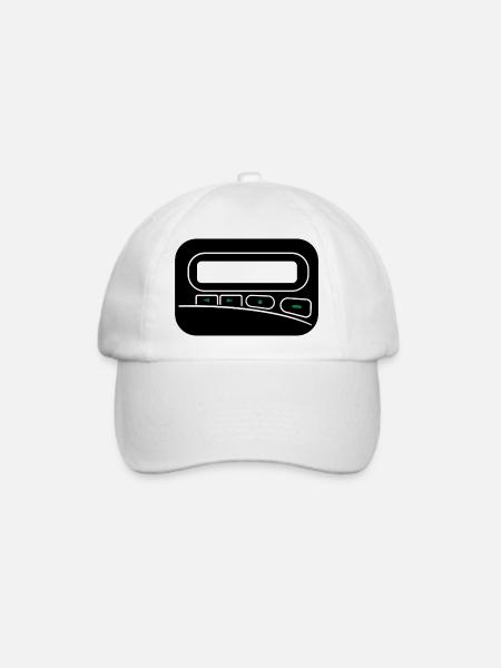 Melder Pager zum selbst gestalten - Baseballkappe - Weiß/Weiß