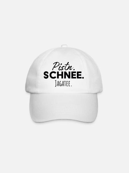 Pistn Schnee Jagatee Typo - Baseballkappe - Weiß/Weiß
