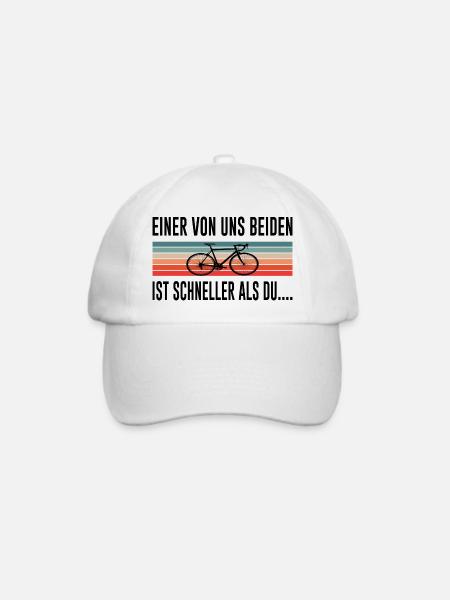 Fahrrad cooler Spruch - Baseballkappe - Weiß/Weiß