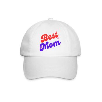 Best Mom - Baseballkappe - Weiß/Weiß - Vorne