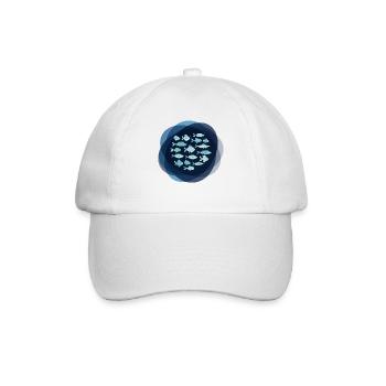 Fische Sternzeichen Angeln - Baseballkappe - Weiß/Weiß - Vorne